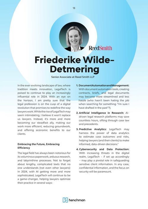 德勤咨詢2024年法律技術趨勢 技術驅動下的行業變革與戰略機遇